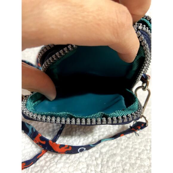 BAO BAO HUI Crossbody 7x4 Navy w/ Red & Blue Dinosaurs  Purse Wallet Travel Bag - Picture 7 of 7